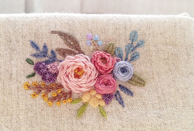 玫瑰花語|歐式立體花草刺繡(進階)